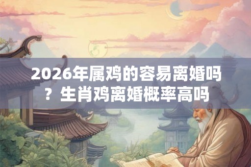 2026年属鸡的容易离婚吗？生肖鸡离婚概率高吗