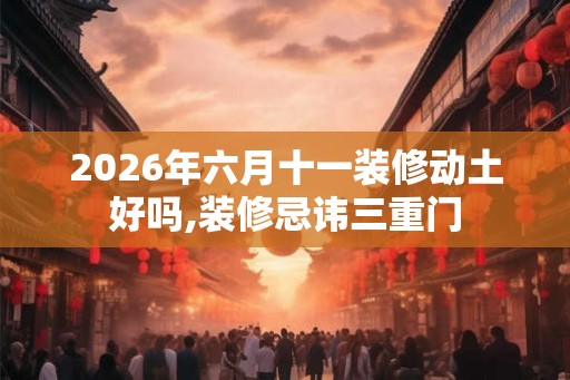 2026年六月十一装修动土好吗,装修忌讳三重门