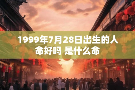 1999年7月28日出生的人命好吗 是什么命