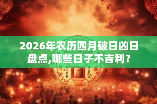 2026年农历四月破日凶日盘点,哪些日子不吉利？