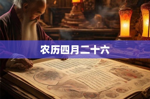 农历四月二十六 农历四月二十六