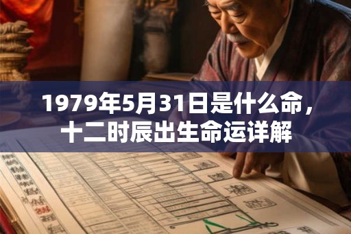 1979年5月31日是什么命，十二时辰出生命运详解
