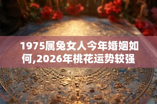 1975属兔女人今年婚姻如何,2026年桃花运势较强