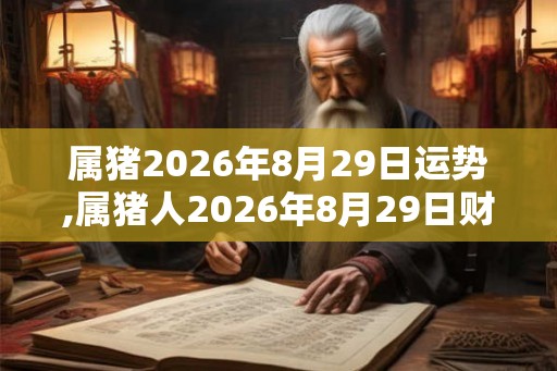 属猪2026年8月29日运势,属猪人2026年8月29日财运,生肖猪2026年8月29日运势 属猪2026年8月29日运势,属猪人2026年8月29日财运,生肖猪2026年8月29日运势