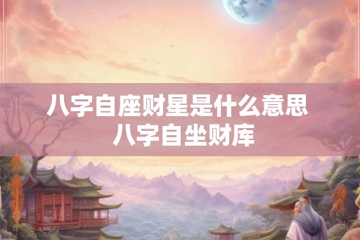 八字自座财星是什么意思  八字自坐财库