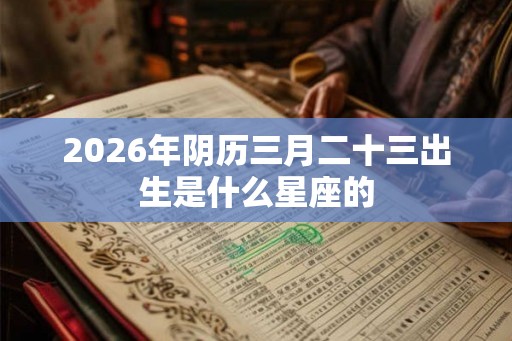 2026年阴历三月二十三出生是什么星座的