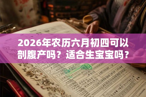 2026年农历六月初四可以剖腹产吗?适合生宝宝吗? 2026年农历六月初四可以剖腹产吗?适合生宝宝吗?