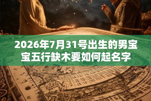 2026年7月31号出生的男宝宝五行缺木要如何起名字