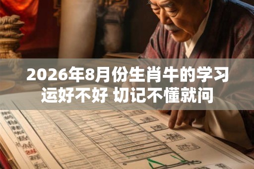 2026年8月份生肖牛的学习运好不好 切记不懂就问 2026年8月份生肖牛的学习运好不好 切记不懂就问