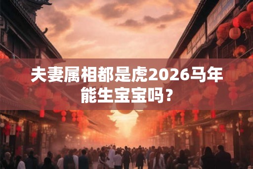 夫妻属相都是虎2026马年能生宝宝吗？