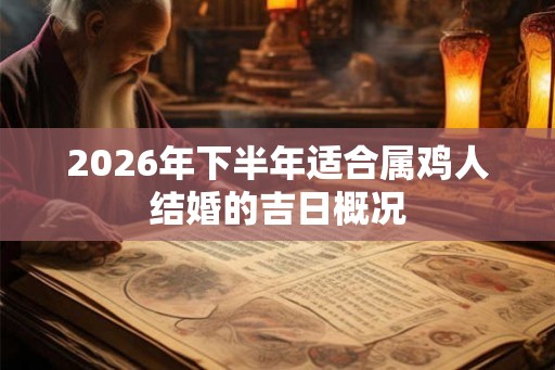2026年下半年适合属鸡人结婚的吉日概况
