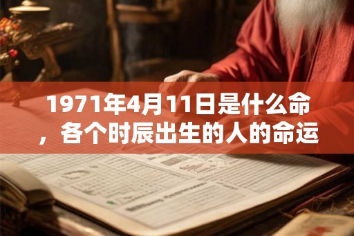 1971年4月11日是什么命，各个时辰出生的人的命运