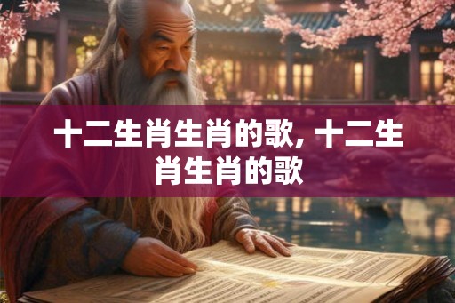 十二生肖生肖的歌, 十二生肖生肖的歌