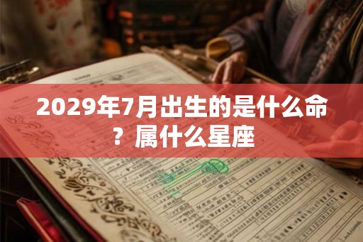 2029年7月出生的是什么命？属什么星座