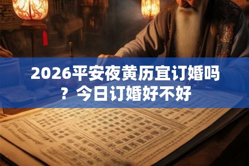 2026平安夜黄历宜订婚吗？今日订婚好不好