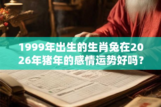 1999年出生的生肖兔在2026年猪年的感情运势好吗？