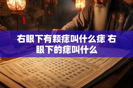 右眼下有颗痣叫什么痣 右眼下的痣叫什么 右眼下有颗痣叫什么痣 右眼下的痣叫什么