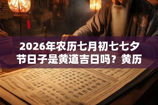 2026年农历七月初七七夕节日子是黄道吉日吗？黄历如何？