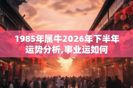 1985年属牛2026年下半年运势分析,事业运如何