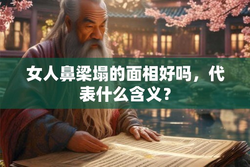 女人鼻梁塌的面相好吗，代表什么含义？