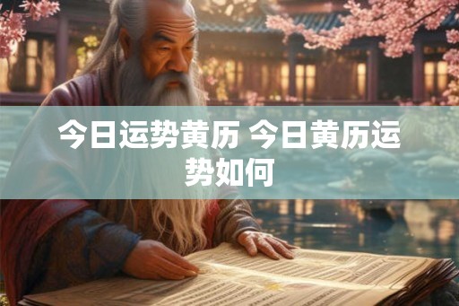 今日运势黄历 今日黄历运势如何 今日运势黄历 今日黄历运势如何