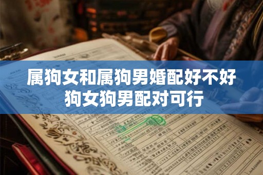 属狗女和属狗男婚配好不好 狗女狗男配对可行