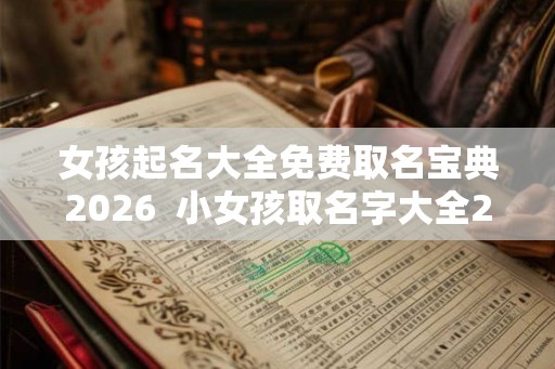 女孩起名大全免费取名宝典2026  小女孩取名字大全2026
