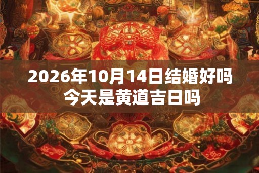 2026年10月14日结婚好吗 今天是黄道吉日吗 2026年10月14日结婚好吗 今天是黄道吉日吗