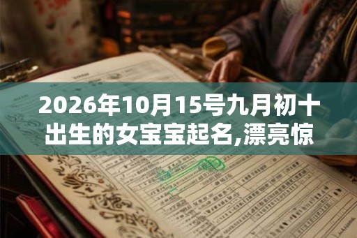 2026年10月15号九月初十出生的女宝宝起名,漂亮惊艳
