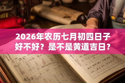 2026年农历七月初四日子好不好？是不是黄道吉日？