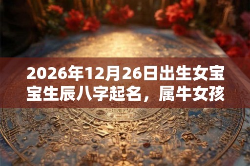 2026年12月26日出生女宝宝生辰八字起名，属牛女孩最吉利的名字