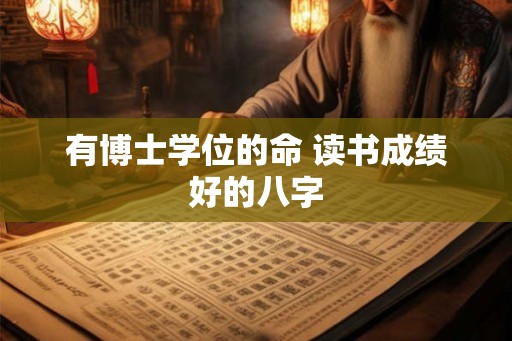 有博士学位的命 读书成绩好的八字