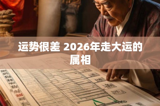 运势很差 2026年走大运的属相