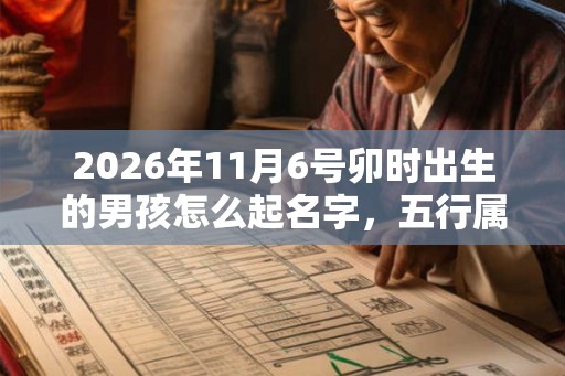 2026年11月6号卯时出生的男孩怎么起名字，五行属什么
