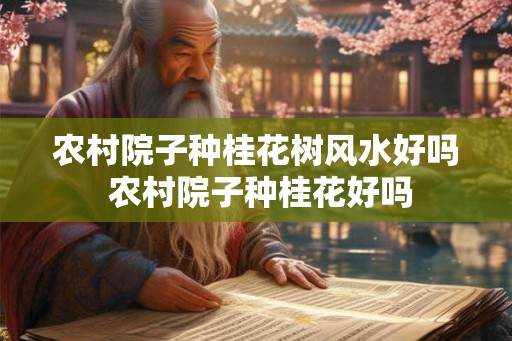 农村院子种桂花树风水好吗 农村院子种桂花好吗