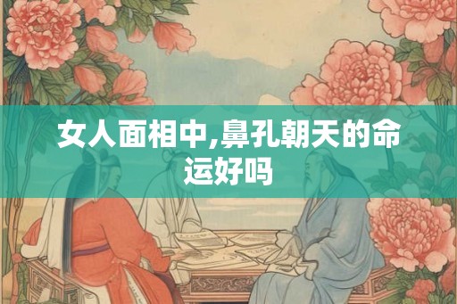 女人面相中,鼻孔朝天的命运好吗