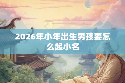 2026年小年出生男孩要怎么起小名