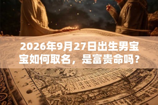 2026年9月27日出生男宝宝如何取名，是富贵命吗？
