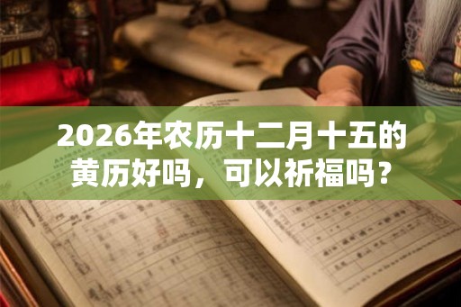 2026年农历十二月十五的黄历好吗，可以祈福吗？