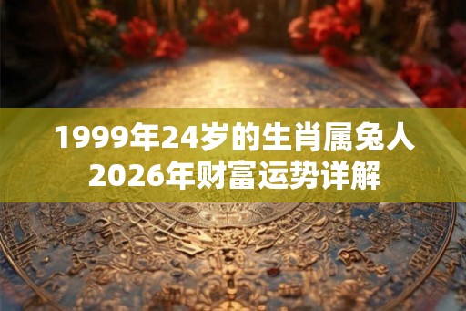 1999年24岁的生肖属兔人2026年财富运势详解