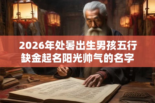 2026年处暑出生男孩五行缺金起名阳光帅气的名字