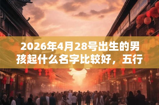 2026年4月28号出生的男孩起什么名字比较好，五行属什么