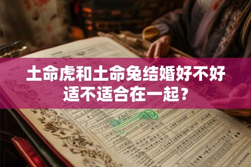 土命虎和土命兔结婚好不好适不适合在一起？