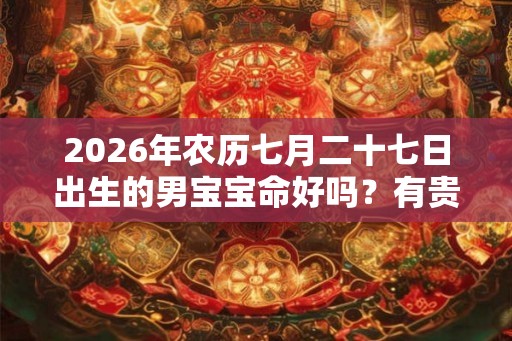 2026年农历七月二十七日出生的男宝宝命好吗？有贵人运吗？