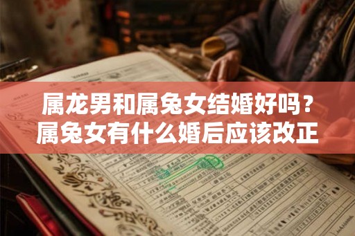 属龙男和属兔女结婚好吗？属兔女有什么婚后应该改正的坏毛病？