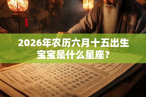 2026年农历六月十五出生宝宝是什么星座？