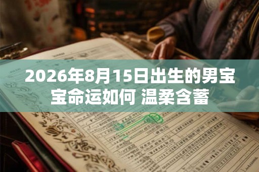 2026年8月15日出生的男宝宝命运如何 温柔含蓄