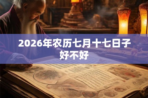 2026年农历七月十七日子好不好