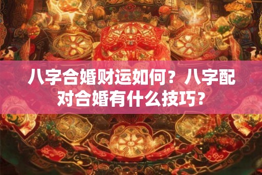 八字合婚财运如何？八字配对合婚有什么技巧？