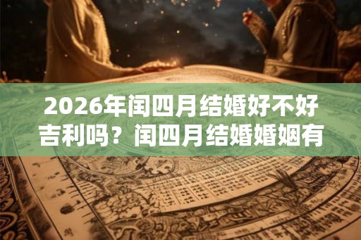 2026年闰四月结婚好不好吉利吗?闰四月结婚婚姻有什么说法? 2026年闰四月结婚好不好吉利吗?闰四月结婚婚姻有什么说法?